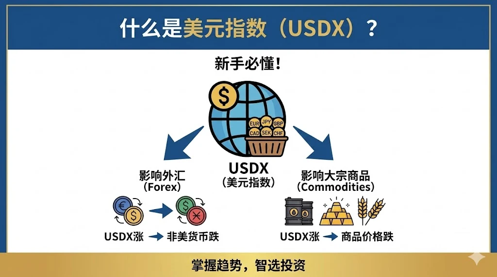 什么是美元指数（USDX）？新手必懂！USDX 如何影响你的外汇与大宗商品投资