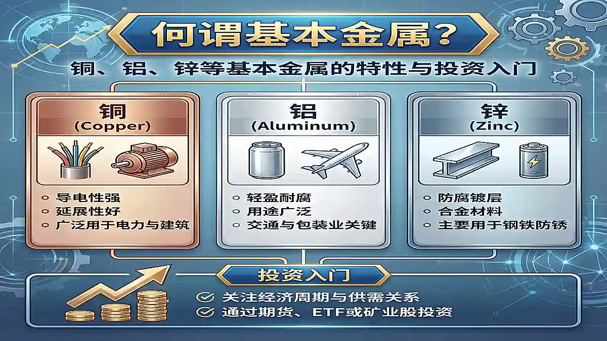 何谓基本金属？铜、铝、锌等基本金属的特性与投资入门