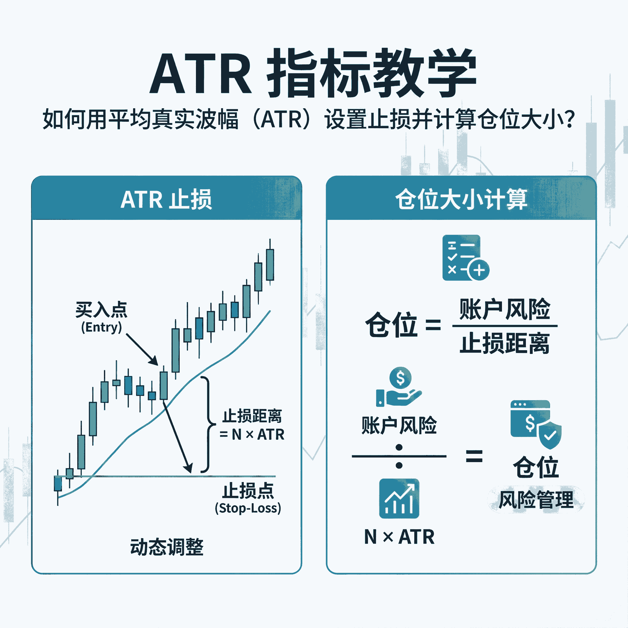 ATR 指标教学：如何用平均真实波幅（ATR）设置止损并计算仓位大小？