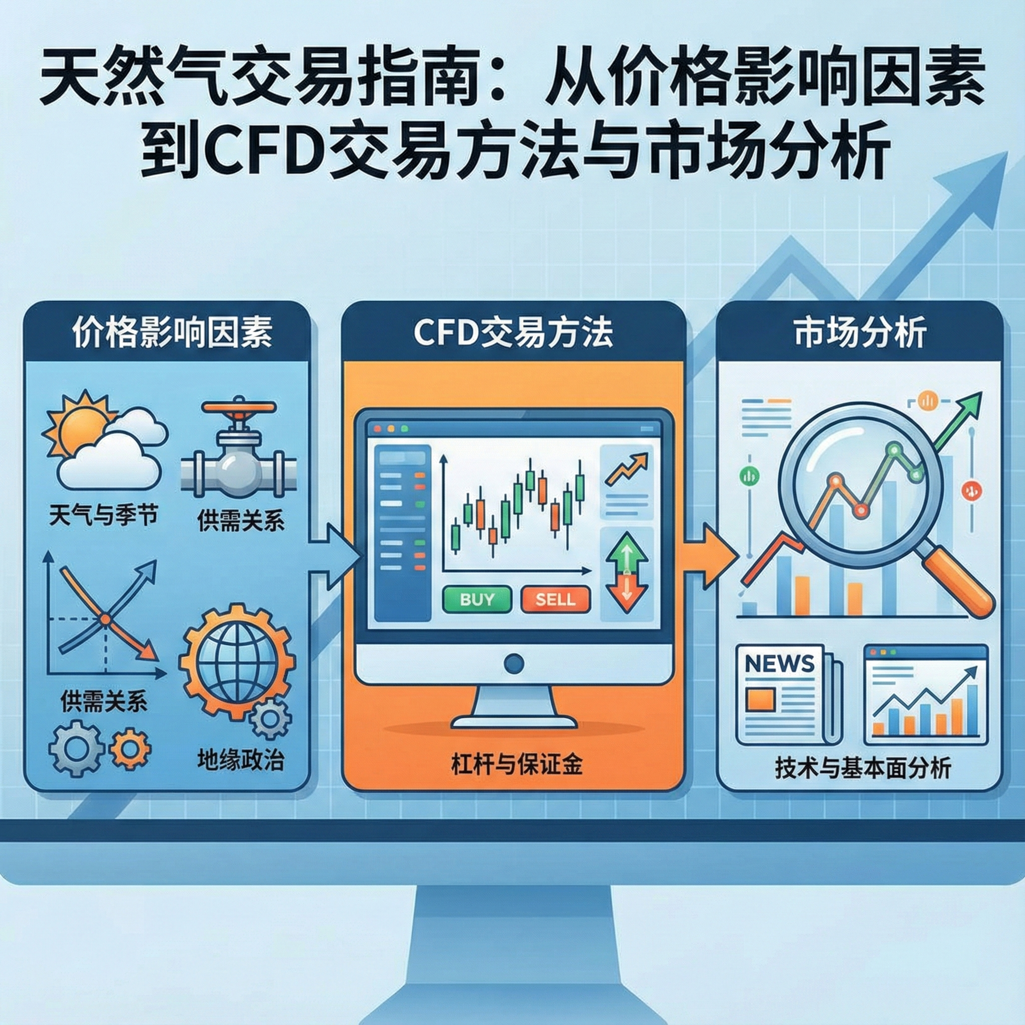 天然气交易指南：从价格影响因素到CFD交易方法与市场分析