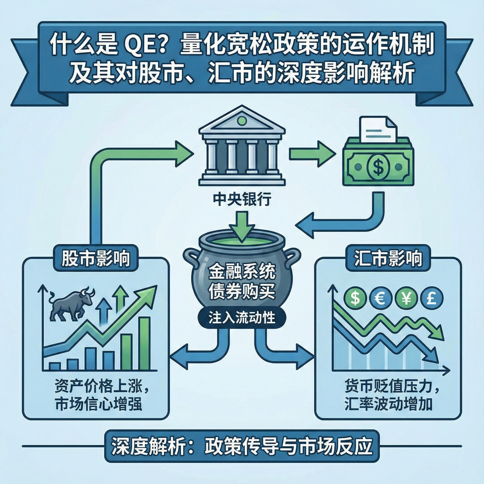 什么是 QE？量化宽松政策的运作机制及其对股市、汇市的深度影响解析
