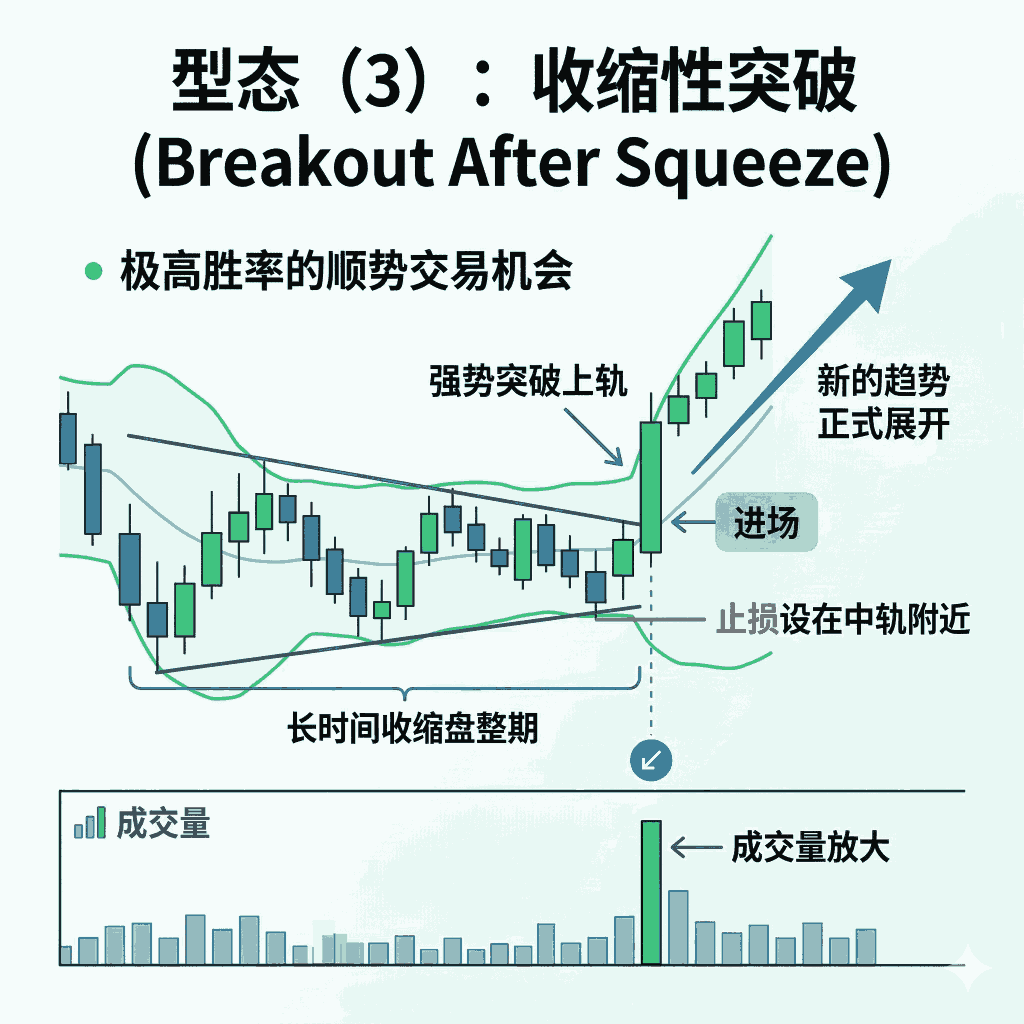 ○ 型态（3）：收缩性突破（Breakout After Squeeze）