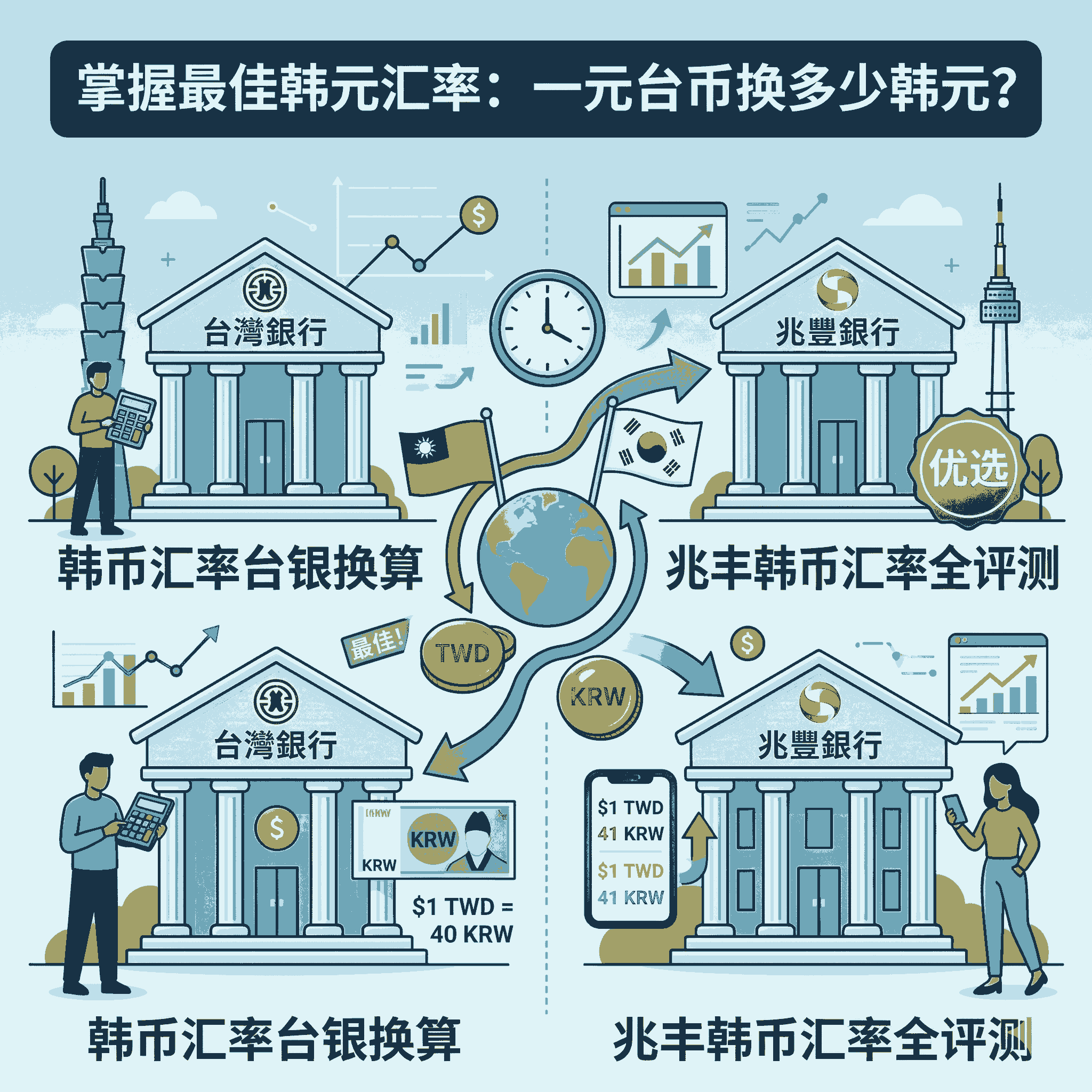 掌握最佳韩元汇率：一元台币换多少韩元？韩币汇率台银换算与兆丰韩币汇率全评测