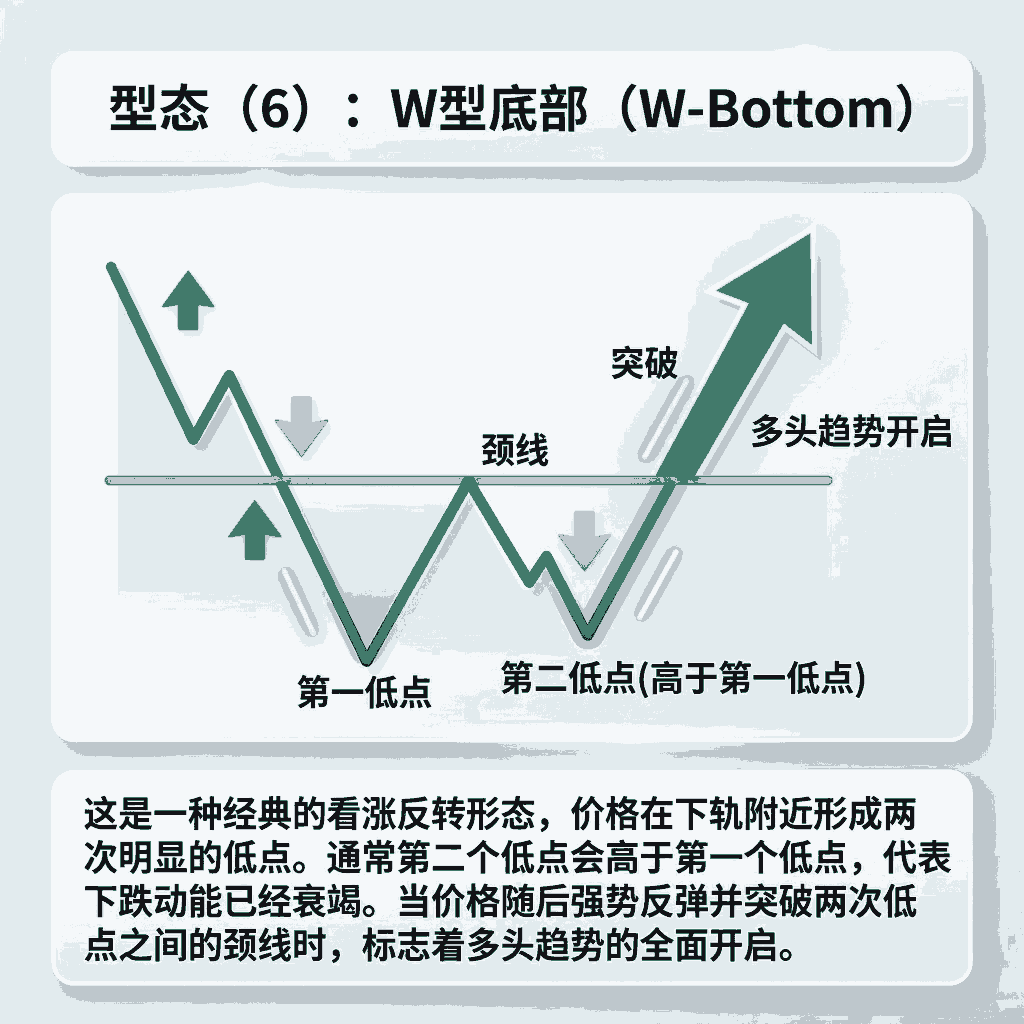 ○ 型态（6）：W型底部（W-Bottom）