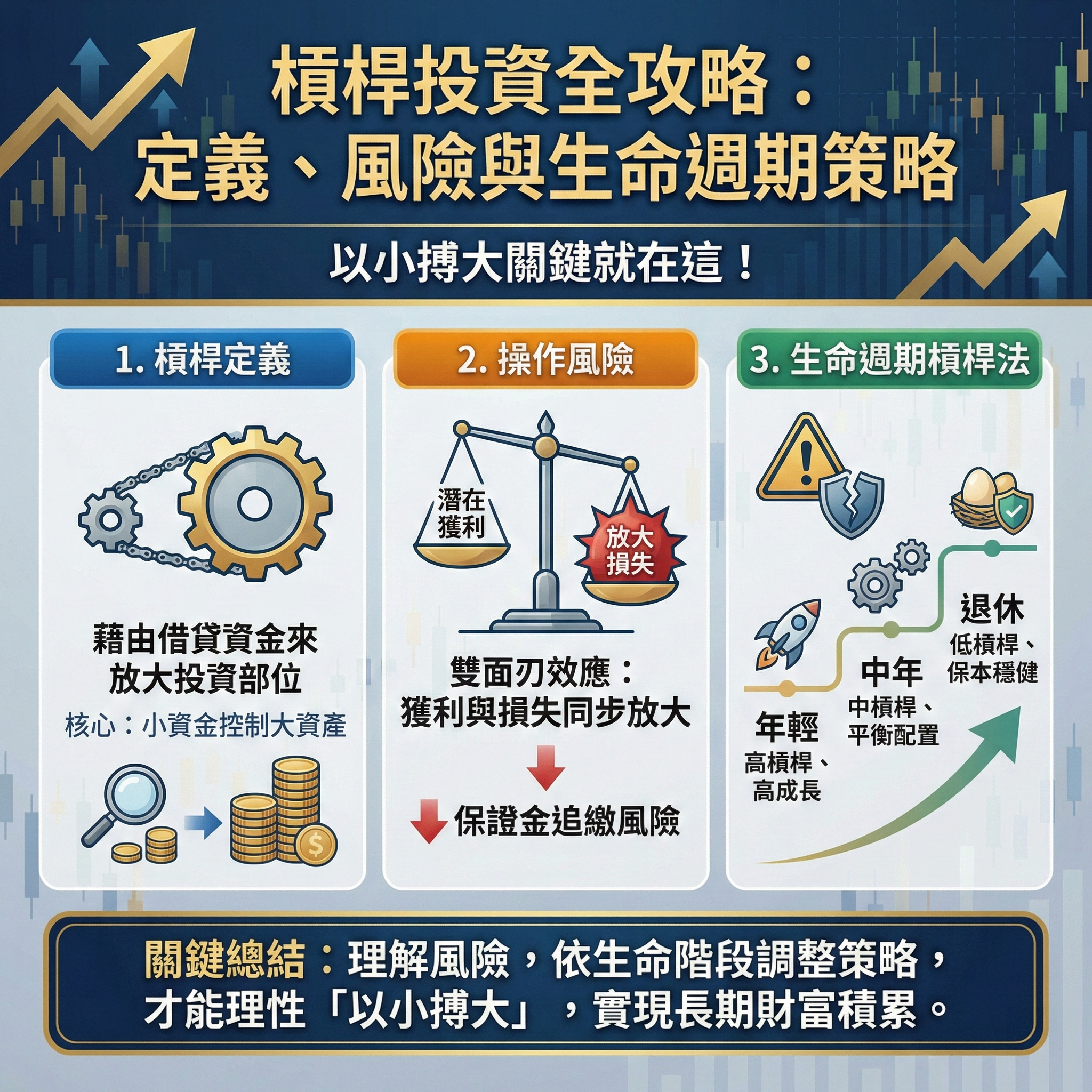 槓桿投資從定義、槓桿操作風險到生命週期槓桿投資法，以小搏大關鍵就在這！
