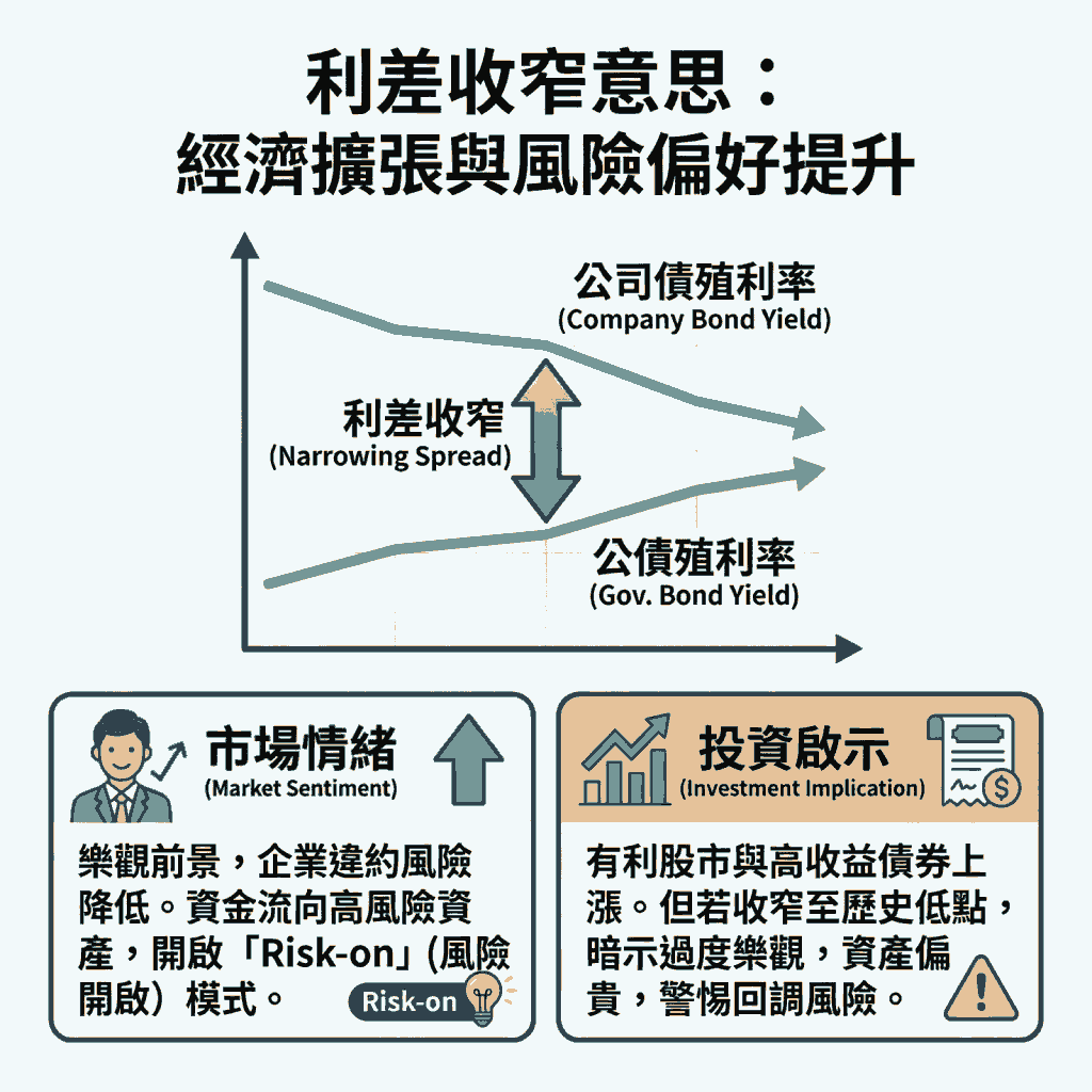 利差收窄意思:經濟擴張與風險偏好提升