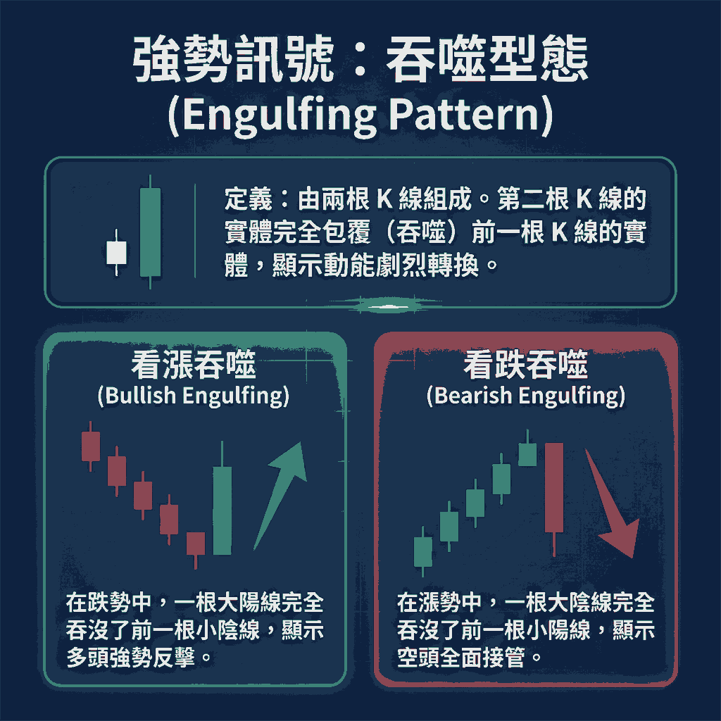 強勢訊號：吞噬型態 (Engulfing Pattern)