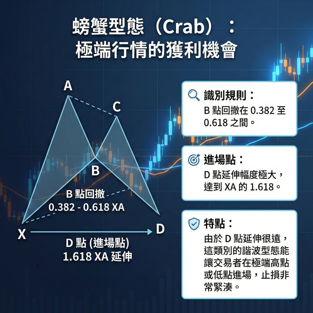 螃蟹型態（Crab）：極端行情的獲利機會