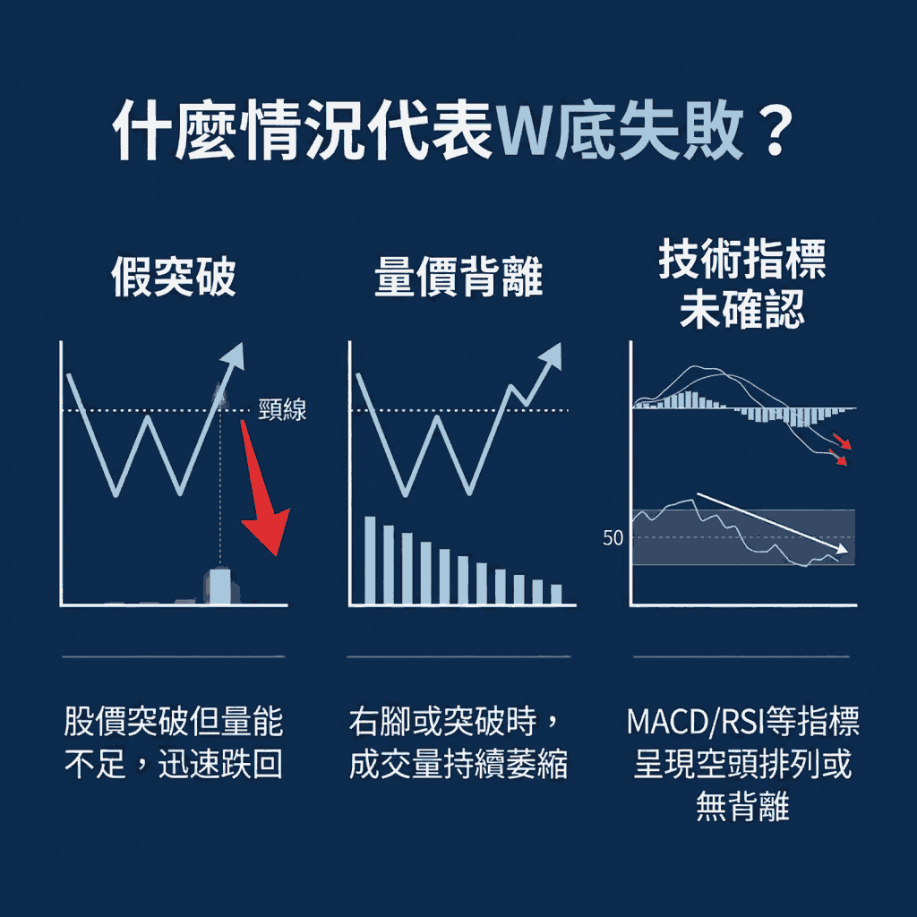 風險預警：W底型態失敗的訊號