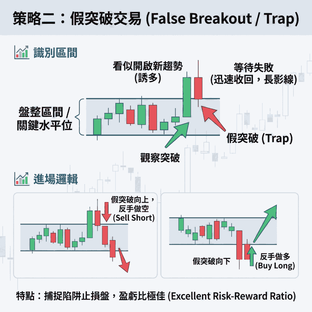 策略二：假突破交易 (False Breakout / Trap)