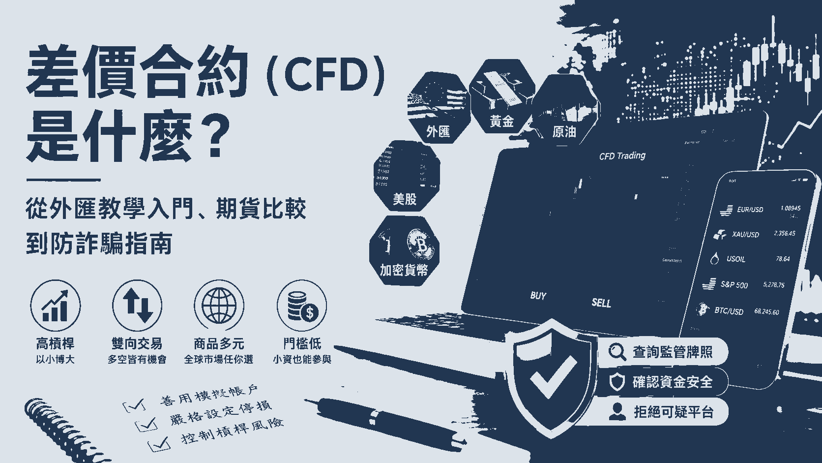 差價合約（CFD）是什麼？從外匯教學入門、期貨比較到防詐騙指南