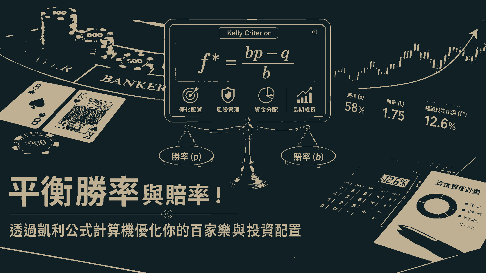平衡勝率與賠率！透過凱利公式計算機優化你的百家樂與投資配置