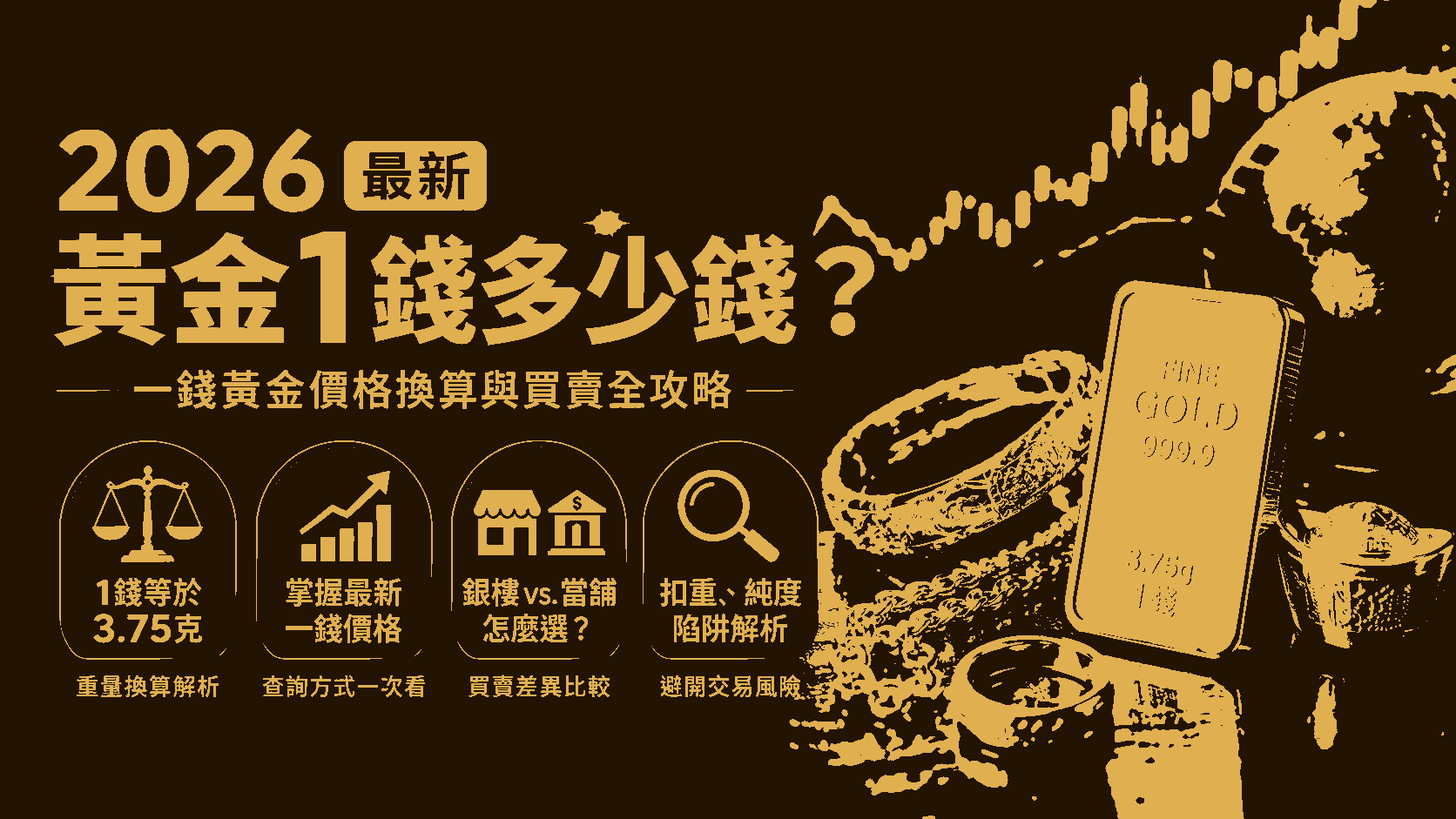 2026 最新黃金1錢多少錢？一錢黃金價格換算與買賣全攻略