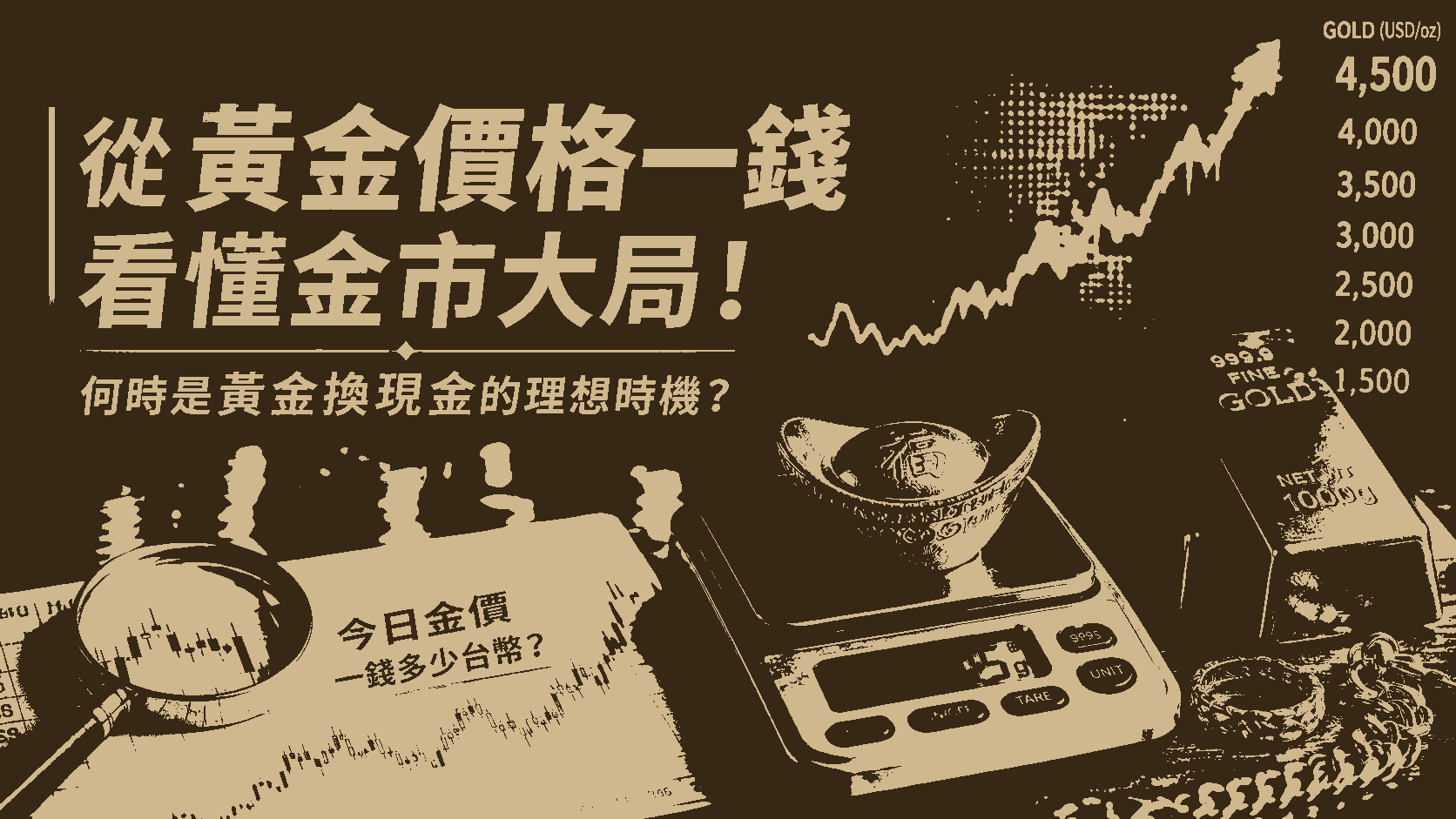 從黃金價格一錢看懂金市大局！何時是黃金換現金的理想時機？
