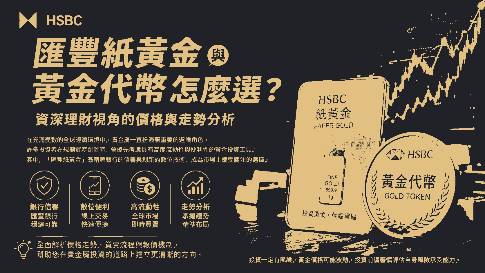 匯豐紙黃金與黃金代幣怎麼選？資深理財視角的價格與走勢分析