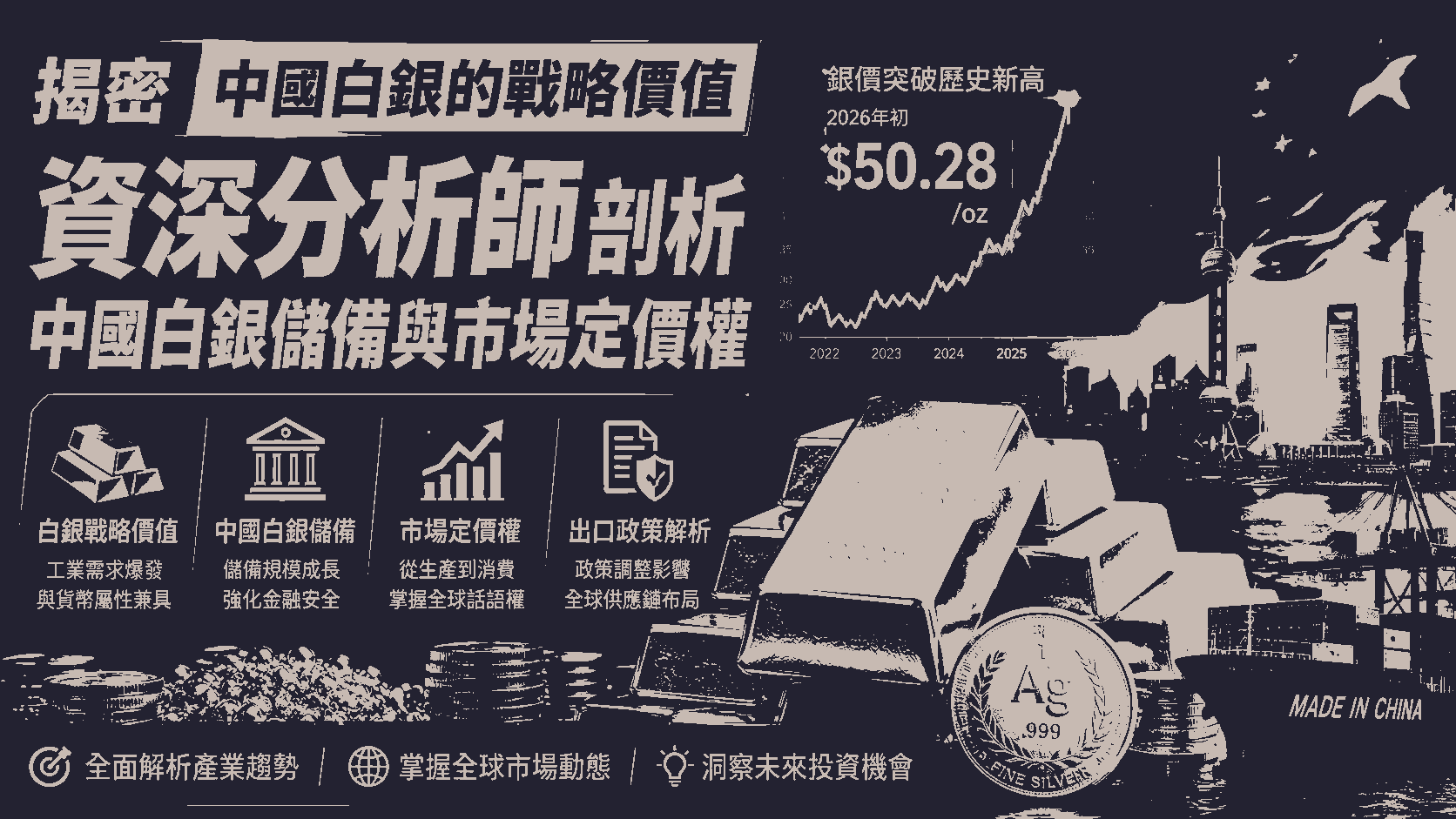 揭密中國白銀的戰略價值：資深分析師剖析中國白銀儲備與市場定價權