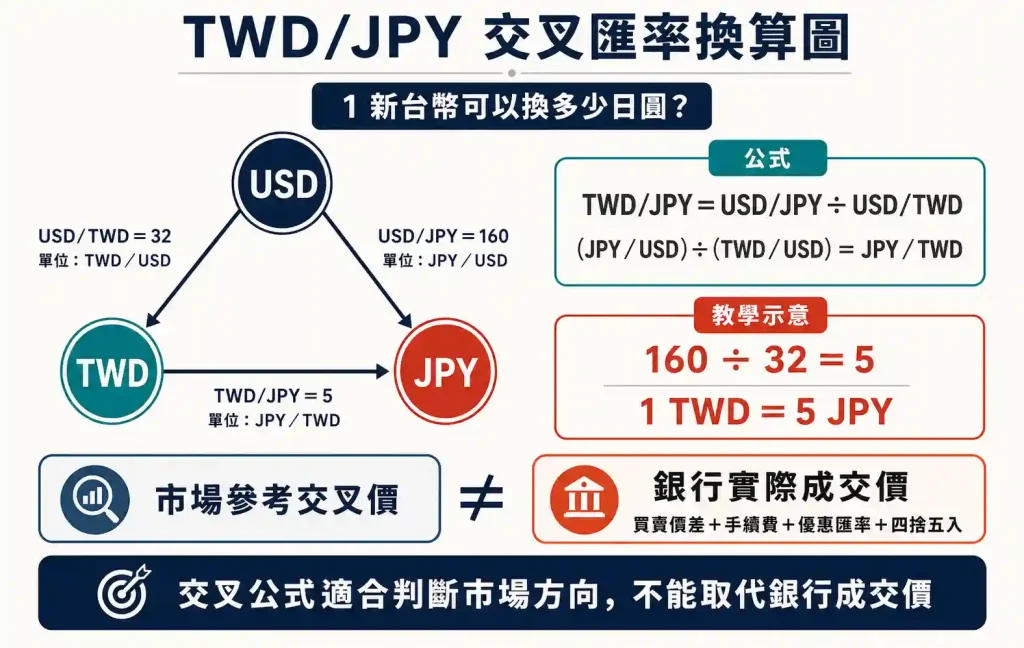 5. USDJPY 對台幣換日圓有何影響？