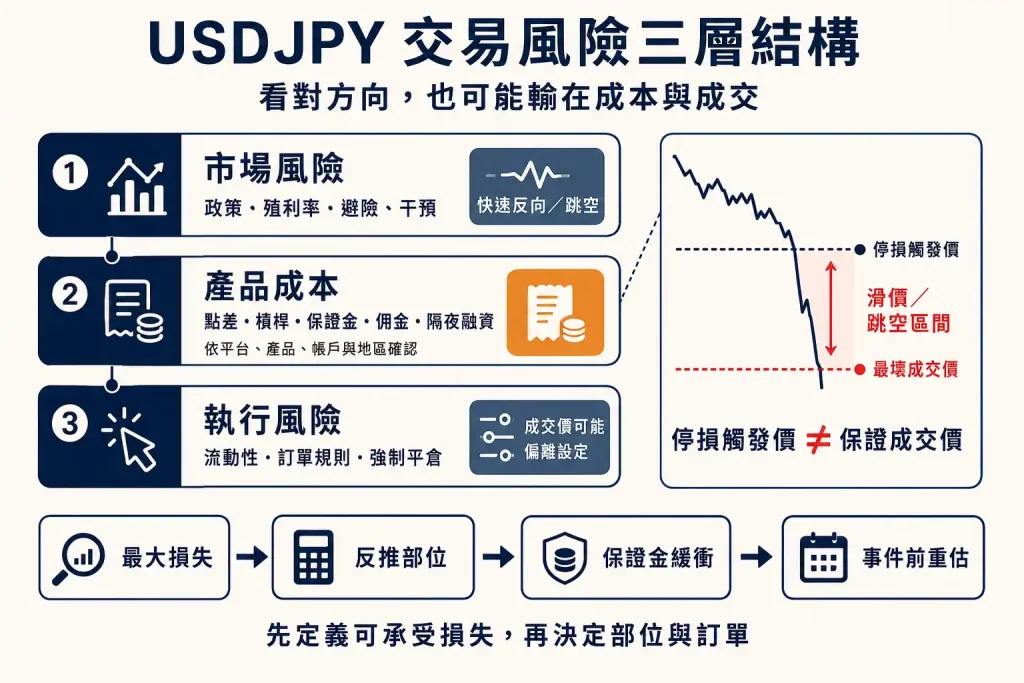 9. 交易 USDJPY 有哪些市場、成本與執行風險？