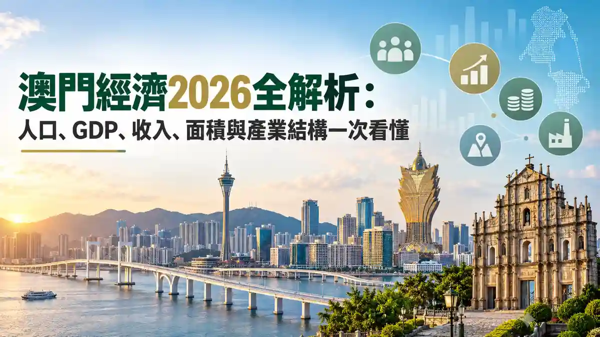 澳門經濟2026全解析：人口、GDP、收入、面積與產業結構一次看懂