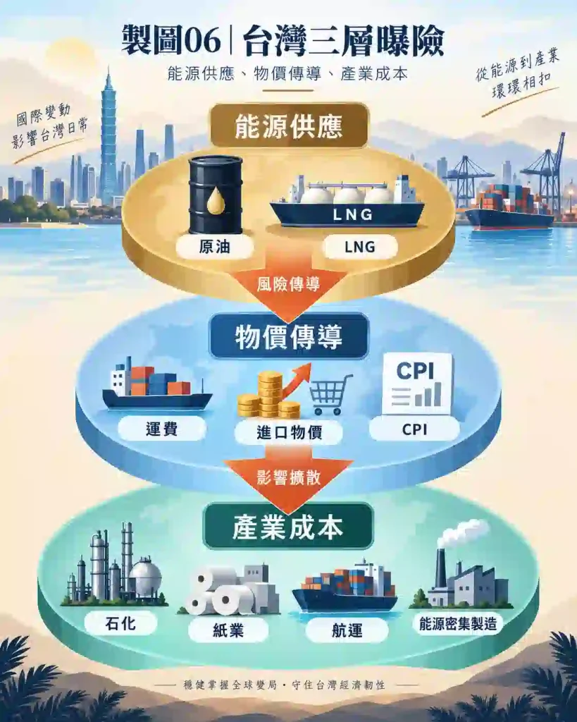 中東戰爭對台灣的影響有哪些?能源、物價與產業三層曝險