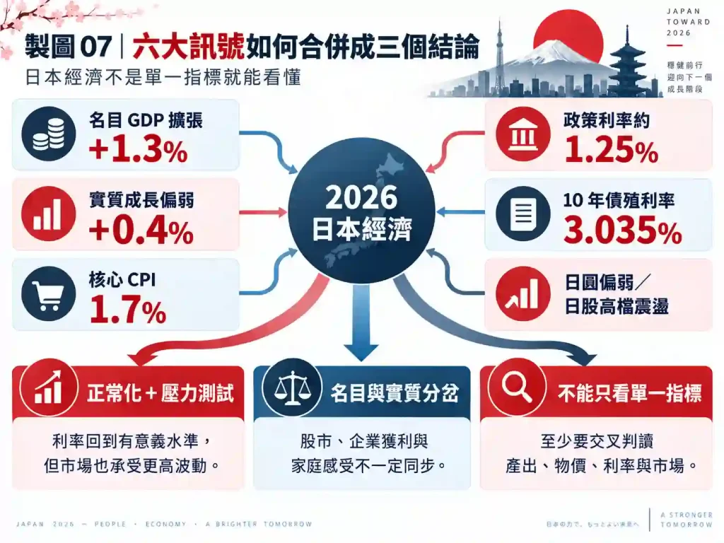 GDP、通膨、利率、日圓與日股合起來代表什麼？