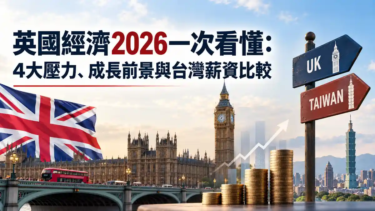 英國經濟2026一次看懂：4大壓力、成長前景與台灣薪資比較