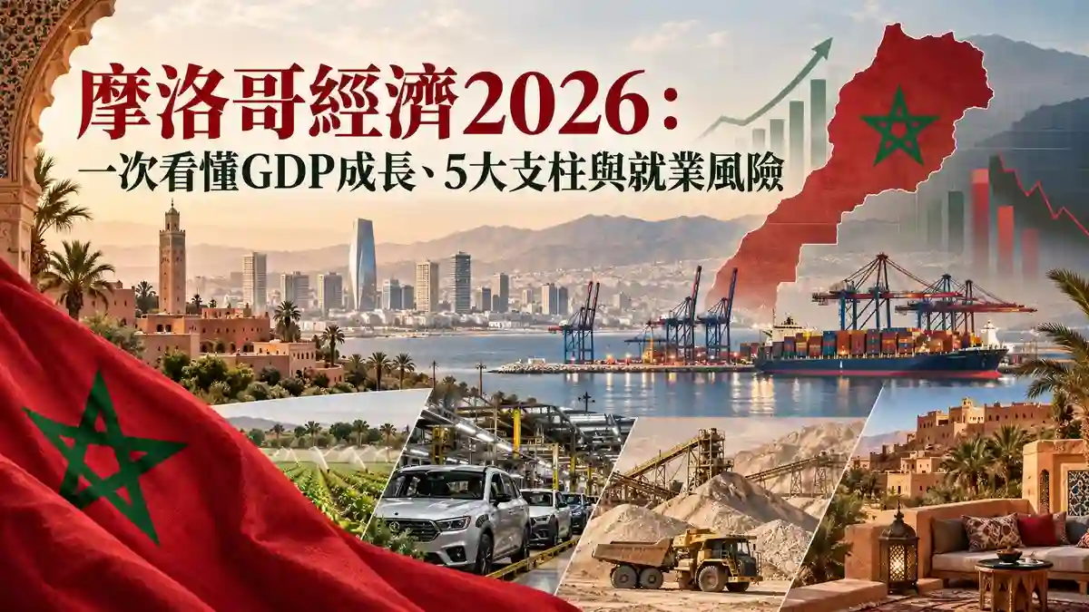 摩洛哥經濟2026：一次看懂GDP成長、5大支柱與就業風險