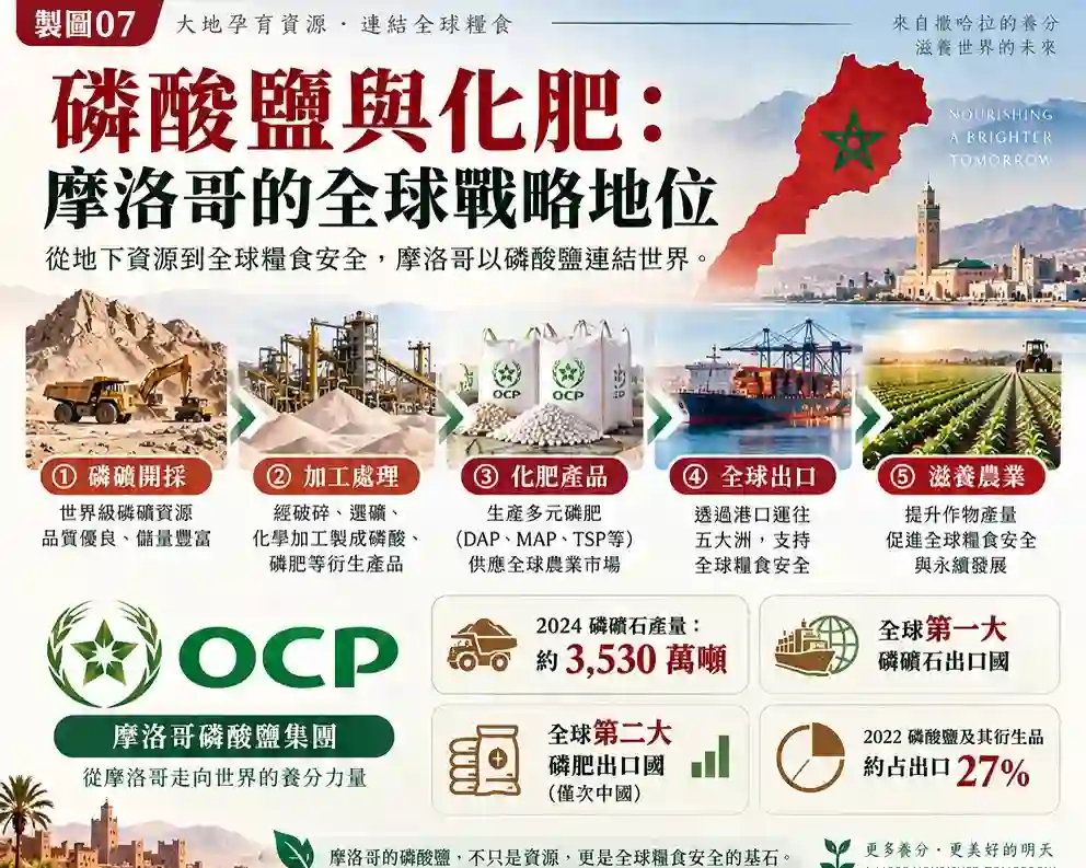 摩洛哥磷酸鹽與化肥:OCP 與全球供應鏈