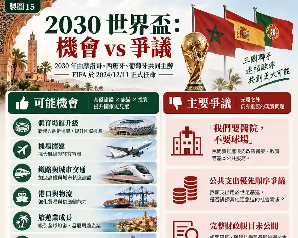 2030 世界盃對摩洛哥經濟有什麼影響?