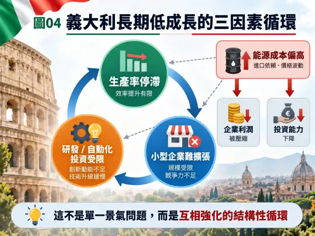 義大利經濟為什麼長期低成長？