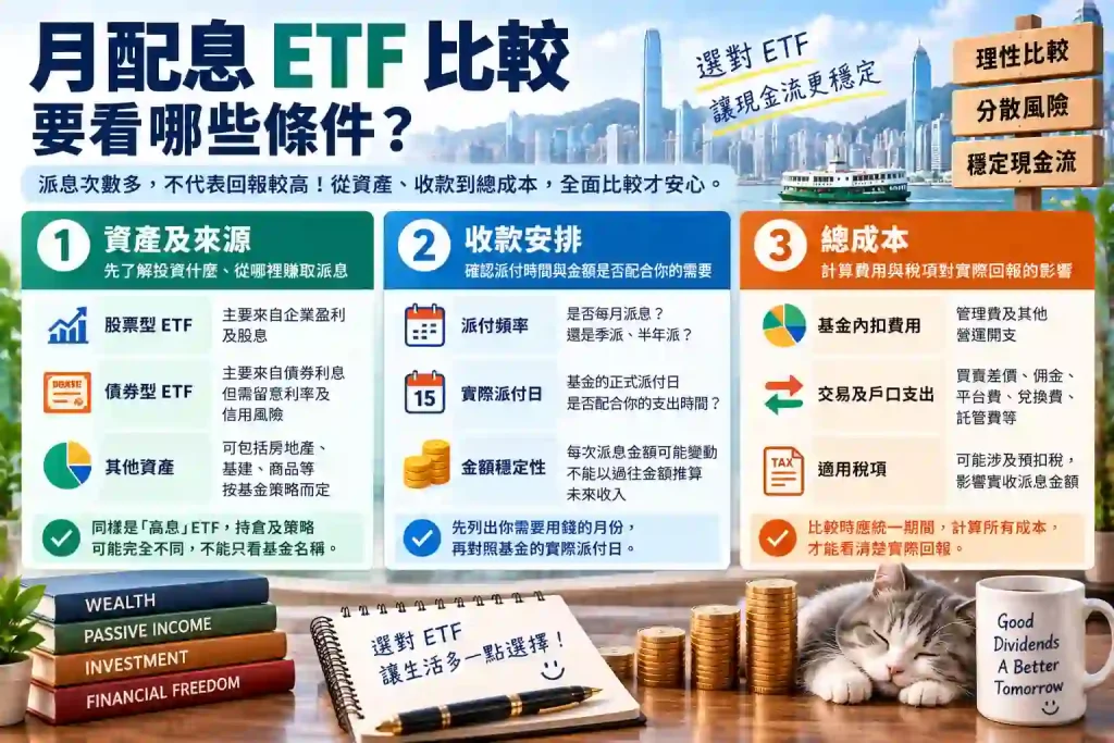 月配息ETF比較要看哪些條件?