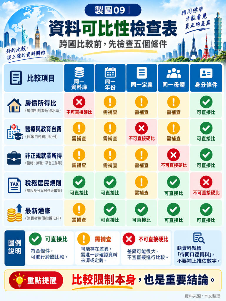 台灣與馬來西亞比較的資料限制