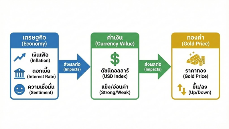 กลไกตลาดทองและปัจจัยที่มีผลต่อราคาทองคำ