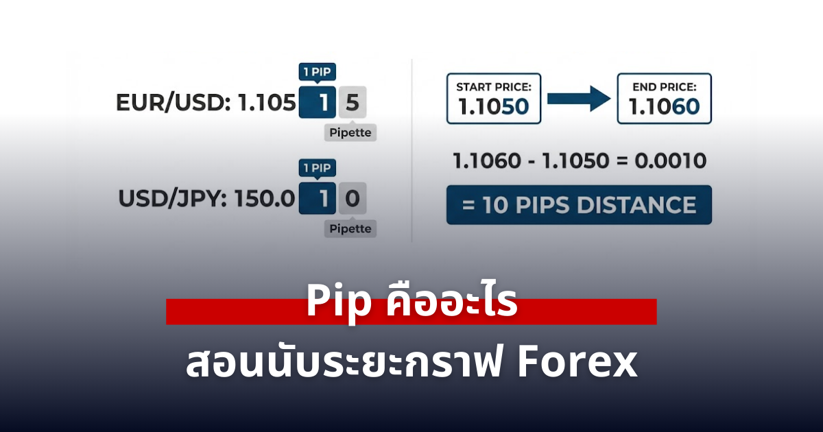 Pip คืออะไร สอนนับระยะกราฟ Forex แบบเข้าใจง่าย