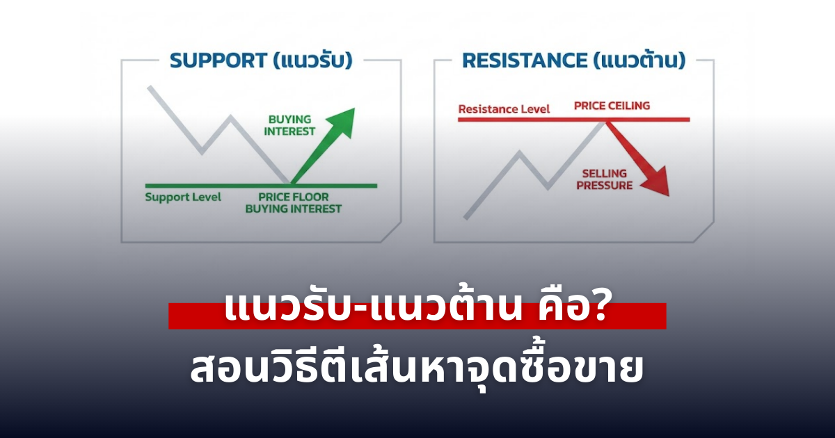 แนวรับ แนวต้าน คืออะไร? เจาะลึกวิธีหาจุดซื้อขายที่แม่นยำ พร้อมเทคนิคทำกำไร