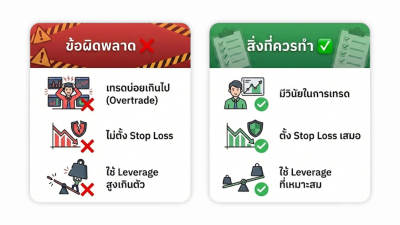 ข้อผิดพลาดที่นักเทรดมือใหม่มักเจอช่วงเริ่มเทรดทอง